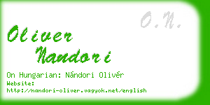 oliver nandori business card