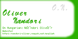 oliver nandori business card